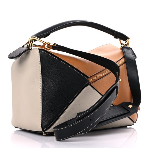 EUC LOEWE Medium Original Puzzle in Rare, HTF Black, Amber & Light Oat w/ Feet! - Picture 5 of 16